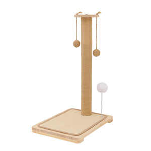 Pet Supplies Super Factory Sisal <b>Cat</b> Scratching <b>Post</b> 65cm Tall Solid Wood Base Stable <b>Scratch</b> Area <b>For</b> <b>Cats</b> - Product Image 5
