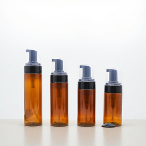 ขวดบรรจุภัณฑ์เครื่องสำอางแบบโฟมสีน้ำตาลขนาด 150 มล. พร้อมหัวปั๊มสีดำสำหรับมูสโฟมและครีมล้างหน้า - Product Image 5