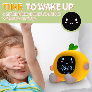 Bán buôn mới đa chức năng đào Màn hình LED đồng hồ báo thức cho trẻ em ánh sáng ban đêm ngủ huấn luyện viên có thể thay đổi màu sắc được xây dựng trong pin - Product Image 2