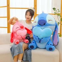 Boneka Stitch Plushie, Boneka Penghilang Stres & Bantal, Hadiah Anak Unisex, Dapat Dicuci, Grosir