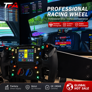 Volant de course sans fil BT de formule professionnelle pour simulateur de course automobile avec tableau de bord LCD, compatible IRacing, <span class=keywords><strong>Assetto</strong></span> <span class=keywords><strong>Corsa</strong></span>, <span class=keywords><strong>ACC</strong></span> - Product Image 1