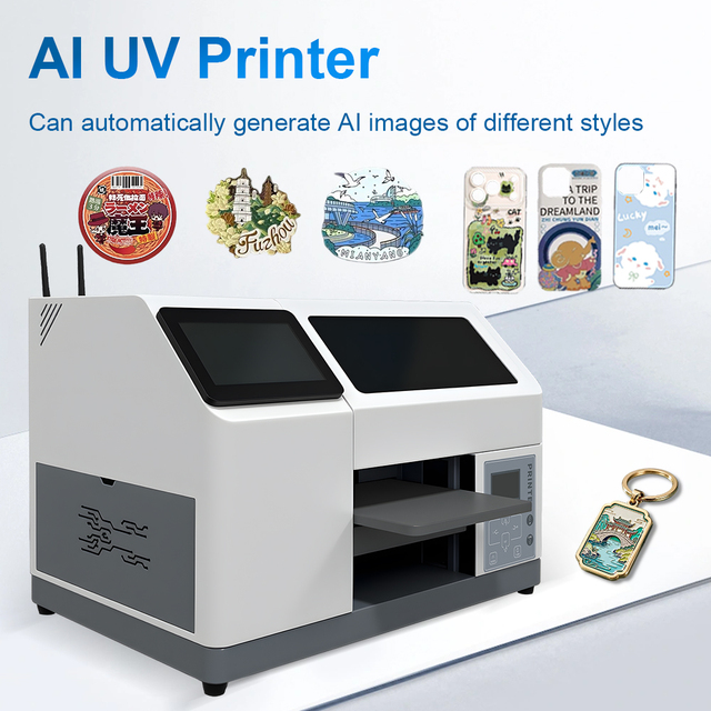 Custom DIY Mirror Phone Case A4 UV Inkjet Printer With AI Drawing Touchscreen Phone Cover Printing Machine