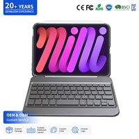Casing Keyboard Lepas Pasang OEM untuk iPad Mini 6 8.3 Inch dengan Keyboard Nirkabel RGB Backlit, Touchpad, dan Logo Bahasa Kustom