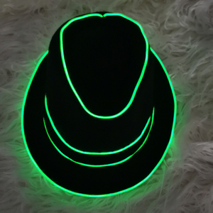 Rave Wear Filo di canapa Cappello di Fedora Flex Fit Cappello Elettrico Adulto Luminoso di Snapbacks Caps Per Il Natale di Halloween di Carnevale Del Partito Night Club - Product Image 1