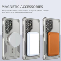 Coque de téléphone magnétique forte pour Samsung S25Ultra S24 Plus A35 A54 A55 A25 A16 support d'armure robuste couverture de charge sans fil
