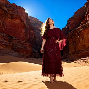 Abaya de Lujo con Lentejuelas Bordadas en Poliéster para Mujeres Musulmanas, Ropa de Fiesta y Noche, Proveedor OEM Personalizado - Product Image 1