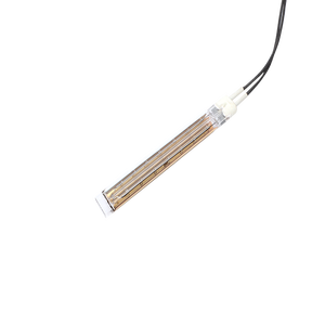 Émetteur infrarouge à quartz à ondes courtes, halogène tungstène, à double tube, plaqué or, pour machine de soufflage de préformes PET à <span class=keywords><strong>chauffage</strong></span> focalisé - Product Image 2