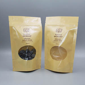 Logo d'estampage à chaud pochette à fermeture éclair debout sac d'emballage <span class=keywords><strong>de</strong></span> fèves <span class=keywords><strong>de</strong></span> <span class=keywords><strong>cacao</strong></span> à huit joints latéraux pochettes <span class=keywords><strong>de</strong></span> café - Product Image 3