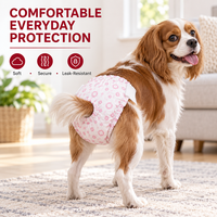 Vente en gros usine : Culottes de protection jetables pour chien femelle, avec doublure douce, noyau absorbant et protections anti-fuites, pour la période de chaleur et les soins aux chiens âgés