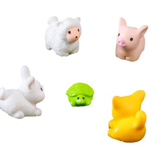 Micro-paesaggio in muschio, creativo e carino, con figurine di animali in miniatura: rana, piccola anatra gialla, decorazione, <span class=keywords><strong>mini</strong></span> ornamento. - Product Image 1