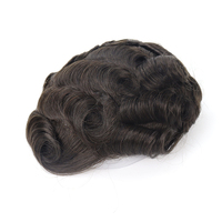 Système Capillaire Invisible Ultra Fin à Base PU, Perruque Durable V-loop pour Hommes, Prothèse Capillaire 100% Cheveux Humains