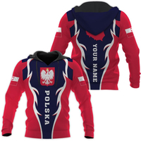 Polo Fitspi Pologne Personnalisable DIY Nom Numéro Personnalisé Drapeau Pologne République Pologne Vêtements 3D