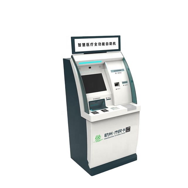 Hospital Self Service Check Out Full Featured Kiosk Cards Reader Multi Printer Payment Kiosk Terminal Machine