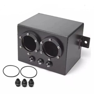 Tanque de Combustible Modificado de 4L 3L, Tanque Auxiliar de Aluminio de Doble Orificio para Autos y Camiones, Mejora de Equipamiento, Color Negro - Product Image 5