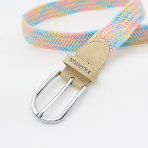 Ceinture en nylon/polyester/soie multifonctionnelle pour femmes en toile tissée élastique argentée pratique pour les étudiants - Product Image 3