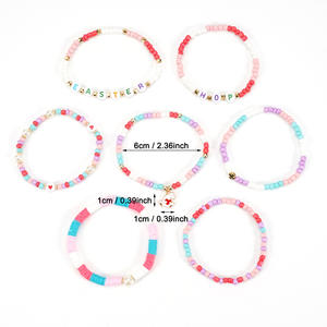 Pulseras de cuentas de Pascua para niños, joyería para fiestas con letras y perlas de imitación, hechas en China. - Product Image 4