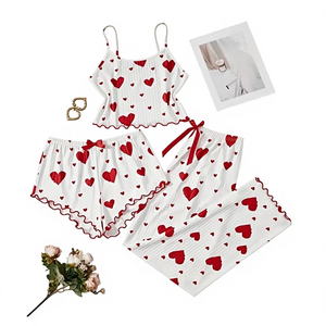 Pyjamas de style coréen avec de jolis nœuds et shorts pour jeunes femmes branchées - Product Image 6