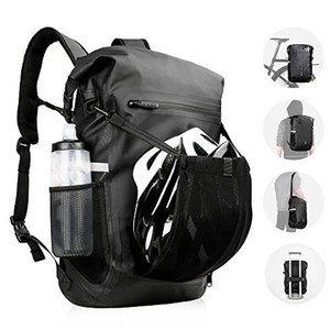 Sacoche de vélo 3-<span class=keywords><strong>en</strong></span>-1, porte-bagages, étanche, multifonctionnelle, 22-25L, fermeture éclair <span class=keywords><strong>en</strong></span> PVC, sac à dos unisexe pour vélo, sac de voyage - Product Image 1