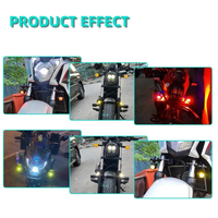 Feux de moto Red Angel Eye, projecteurs LED, mini feux de route, feux de travail, feux antibrouillard, ampoule DRL pour voiture, camion, SUV, ATV