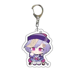 Llavero de acrílico con dijes de personajes de anime y videojuegos Genshin Impact: <span class=keywords><strong>Kunikuzushi</strong></span>, Morax, Kaeya, Xiao, Hu Tao, Tartaglia, insignia y colgante de dibujos animados - Product Image 2