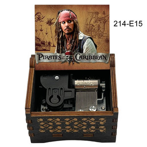 Caja de Música de Madera Vintage con Mecanismo de Cuerda, Diseño de Pirata, Regalo Especial y Lindo para Amigos, Cumpleaños, Navidad - Product Image 5