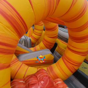 Carrera de obstáculos de camión de bomberos de 45 pies Carrera de obstáculos inflable de bombero de doble carril - Product Image 4
