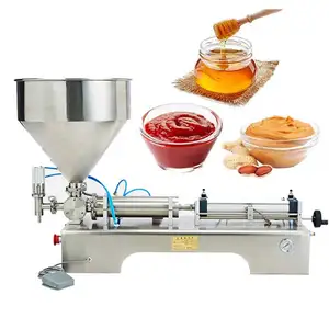 Pneumatic Pedal Paste Filling Machinejam/Peanut/Honey/Paste/Sauce/Juice/Cosmetic/Cream/Oil Filling Machine