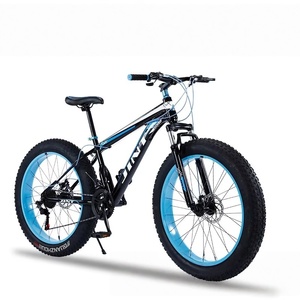 Bicicleta de Nieve Personalizada de Fábrica con Llantas Gruesas, Amortiguación, <span class=keywords><strong>Horquilla</strong></span> de Suspensión de 4.0 Pulgadas de Ancho, Frenos de Disco Dobles y Cuadro de Acero de Alto Carbono - Product Image 1