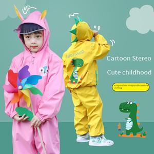 Ensemble <span class=keywords><strong>de</strong></span> vêtements <span class=keywords><strong>de</strong></span> <span class=keywords><strong>pluie</strong></span> réutilisables pour enfants, 2 pièces, imperméable, motif <span class=keywords><strong>de</strong></span> dessin animé, pour le vélo, la <span class=keywords><strong>randonnée</strong></span>, unisexe, rose, jaune - Product Image 3
