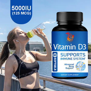 OEM ODM Vitamin D3 Softgels 5000 IU with Vitamin D3 Supports Bone and Immune Health Dietary Supplements Softgels - Product Image 4