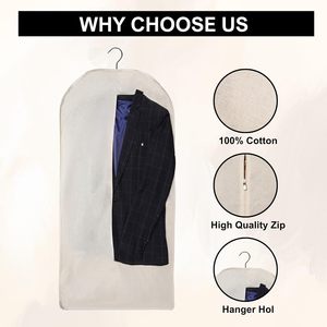 Housse de costume en toile de coton biodégradable et organique, personnalisable, en gros, à prix abordable - Product Image 3