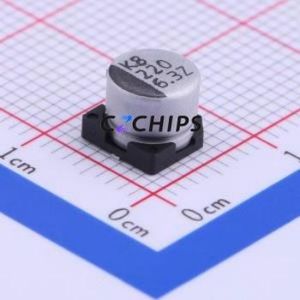 Condensateur électrolytique en aluminium SMD VEZ221M0JTR-0605, SMD, D6.3xL5.3mm 220uF 20% 6.3V 6.3mm - Product Image 1
