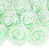 Têtes de fleurs de rose en mousse PE vibrantes de 7 cm - Fleurs artificielles imperméables pour mariage, Saint-Valentin et Thanksgiving, décoration de la maison