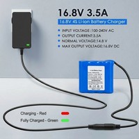Chargeur de batterie au lithium 16,8 V 3,5 A, adaptateur de bureau pour packs de batteries Li-ion rechargeables 4S 14,4 V, chargeur de batterie Li-ion 16,8 V 3,5 A
