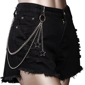Chaîne de pantalon Hip Hop avec pendentif étoile en alliage de zinc, style streetwear unisexe, pour usage quotidien - Product Image 1