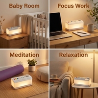 Machine à bruit blanc portable rechargeable pour extérieur, étanche IPX5, avec écran d'affichage RGB et fonction veilleuse, 5-10W, aide au sommeil