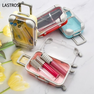 Thực hiện rỗng mắt Lash hộp mới sáng tạo Hành Lý Hình 3D Mink lông mi lashbox bao bì Vali lông mi trường hợp với logo - Product Image 4