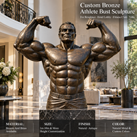 Sculpture de Homme Musclé en Bronze, Statue sur Mesure Taille Réelle, Finition Antique Faite à la Main, Art Public Durable pour Jardin, Hôtel, Place Publique