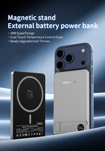 <span class=keywords><strong>Batterie</strong></span> <span class=keywords><strong>externe</strong></span> ultra-fine 10000 mAh 20W PD 15W avec charge <span class=keywords><strong>magnétique</strong></span> sans fil, support intégré, contrôle intelligent de la température, chargeur de voyage portable - Product Image 2
