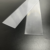 Diffuseur prismatique linéaire en polycarbonate transparent extrudé Baoming pour éclairage LED, avec lentille de couverture gaufrée