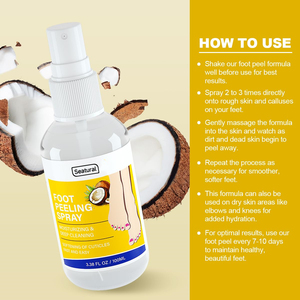 Spray exfoliant instantané pour les <span class=keywords><strong>pieds</strong></span> Spray exfoliant pour les <span class=keywords><strong>pieds</strong></span> à la noix de coco qui élimine les peaux mortes, exfoliant et callosités sur les <span class=keywords><strong>pieds</strong></span> - Product Image 6