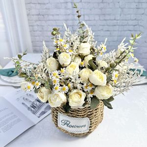 Usine de fleurs artisanales Meiyu, fleurs séchées, couleurs d'automne, soie, décoration de mariage, décoration de la maison - Product Image 3