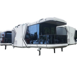 Casa Contenedor Moderna, Unidad de Vivienda Modular con Ventanas Grandes de Vidrio y Balcón para Uso Residencial - Product Image 1