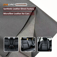 Cuir microfibre semi-perforé écologique pour sièges de voiture et volant, cuir de haute qualité