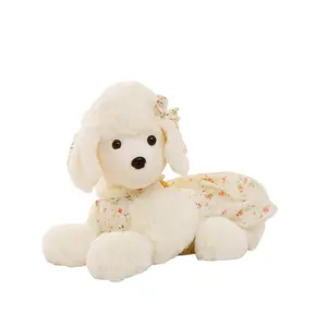 פודל בובת מתנה גדול בפלאש צעצועי יוניסקס חיות כלב כרית אפור כלב צעצועי בכלוב פרווה Creative חי פודל חמוד כלב Zhejiang
