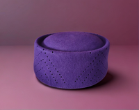 Fábrica Linglong Grado Superior 100% fieltro de lana sombrero de oración musulmán lana Kufis bajo Moq África fieltro de lana pura árabe musulmán Kippah sombrero de fieltro
