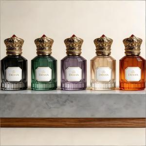 Flacons de parfum vides de 50 ml haut de gamme, très demandés, style vintage rond, jolis flacons vaporisateurs, avec étiquette personnalisée et boîte - Product Image 3