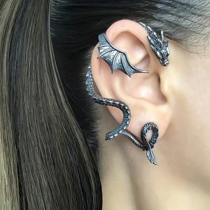 Boucles <span class=keywords><strong>d</strong></span>'oreilles Dragon Volant Rétro Punk Gothique pour Hommes et Femmes, Bijoux de Style Exagéré - Product Image 5