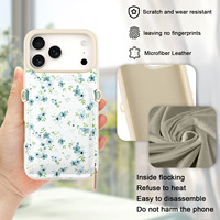 Étui de téléphone personnalisé pour iPhone 13/14/15 avec porte-cartes, en cuir microfibre, sangle détachable, antichoc, étanche, RFID