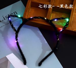 สายคาดศีรษะหูแมวไฟ LED อุปกรณ์เรืองแสงสำหรับปาร์ตี้สำหรับเด็กหญิงและเด็กชายที่คาดศีรษะวันฮาโลวีนของขวัญคริสต์มาส - Product Image 5